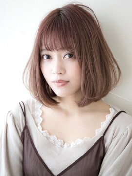 セイドット リー(Say. Ree) say.アースカラーニュアンスカラーひし形ボブぱっつん前髪表参道