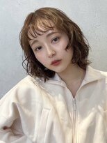 ノイ(noi) 顔周りレイヤーカットグレージュカラーくびれボブベージュカラー