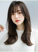 レイヤーカットレイヤーロング毛先ワンカール