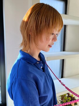 カシェ ナカザキ(CACHE NAKAZAKI) オレンジベージュ/レイヤーカット/ブリーチなしベージュ