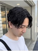 波巻き×センターパート