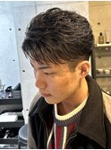 フェザーパーマ/ニュアンスパーマ/センターパート