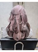 レイヤーカット×ピンクラベンダー×ローライト