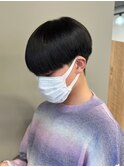 黒髪マッシュナチュラルマッシュメンズヘア韓国ツーブロック