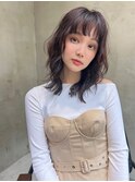 Aimee 町田 ダークブラウン×ウェーブヘア
