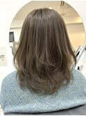 ブリーチなしカラー大人レイヤーカット20代30代40代