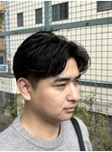メンズ センターパート 毛流れパーマ メンズパーマ