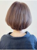 大人のコロンとボブ☆大人ヘア/明るい白髪染め/似合わせカット
