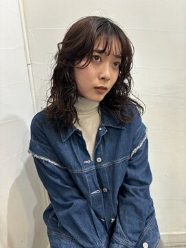 メゾンアクア 表参道(Maison ACQUA) ◎小顔ミディアムパーマミディアムデジタルパーマボブパーマ前髪