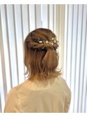 結婚式お呼ばれハーフアップ/ヘアセット