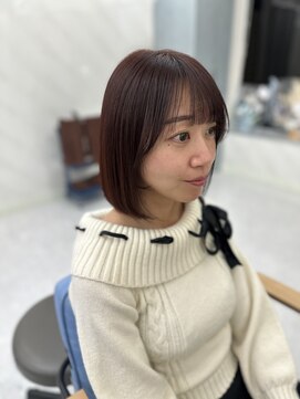 チェリーレッド【大人かわいい】艶髪/髪質改善/縮毛矯正/代々木