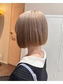 ミルクティーベージュ ボブ