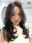 韓国ヘアーハッシュカットレイヤーカットハイライトカラー