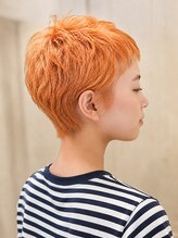 ヘアーリゾートガーデン 南林間店(Hair Resort Garden) ブリーチで作るオレンジ/ピクシーカット
