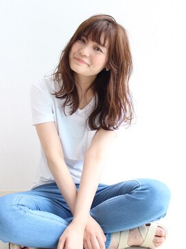 ヘアー ルーム レッド(hair room. red by NYNY) セミロング×愛されヘア×ゆるウェーブ