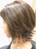 【NOCTURUNE】アッシュベージュ/ くびれボブ／大人ボブ