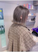 大人気☆グレージュ×切りっぱなしスタイル