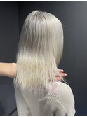 ダブルカラー　ホワイトカラー　ケアブリーチ