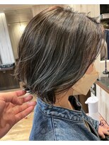 アムール 二子玉川(Amour)&nbsp;グレージュカラー/コントラストハイライト/大人可愛いショート