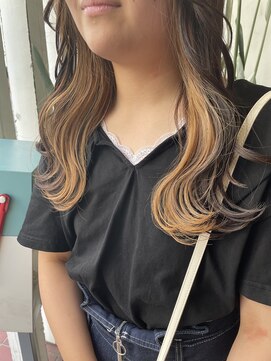 アン(Hair make un) 【インナーカラー♪♪】ハニーミルクティーベージュ♪♪