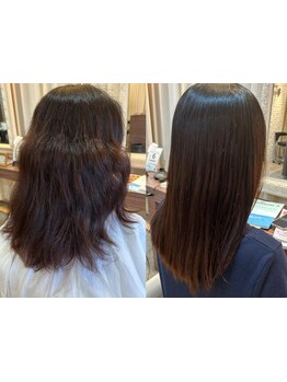 クセ、うねり、髪質の変化でお悩みのあなたに。ツヤ＆まとまりUP！美髪ケア提案、多数ご用意しています