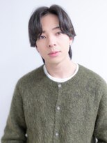 束間ツーブロックマッシュ/センターパート/ツイスト/ビジネス