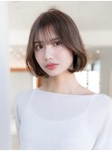大人かわいい／20代30代／ボブカット／サイドバング