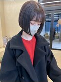似合わせカットボブ小顔カットグレージュミルクティ