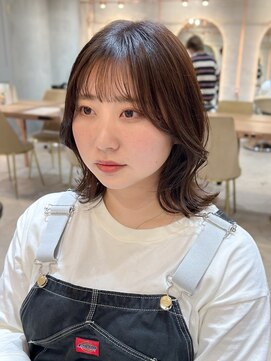 ロンド エスポワール 錦糸町(Lond espoir) ■  黒髪カタログボブルフネビージュ小顔に見せるヘアワンレン