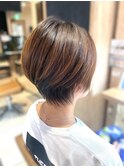 ショート/白髪ぼかし/白髪染め/ハイライト/ケアブリーチ