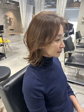 ラック(LUCK) クリーミーベージュ/船橋/くすみベージュ/細めハイライト