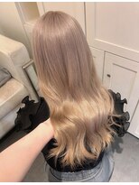 ベレーザ 渋谷神南(Beleza)&nbsp;7503ミルクティーベージュ韓国風巻きホワイトブロンドロング