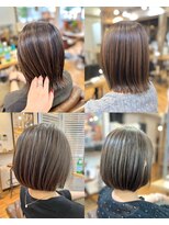 ワン エイティー ディグリース 恵比寿(180°One Eighty Degrees.)&nbsp;ハイライトヘア/白髪ぼかし/ハイローライト