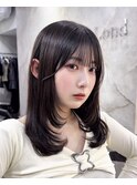 韓国レイヤー/韓国風/ボブ/髪質改善/黒髪/ブリーチなし〔池袋〕