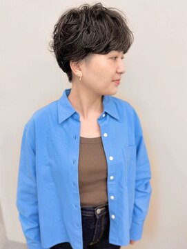 モリオ(morio) ゆるふわショートパーマ刈り上げ女子シャドウパーマ20代30代40代