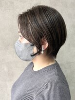 エンクス(enx)&nbsp;着物ヘア/ダークアッシュ/ミディアムレイヤーカット/鶴ヶ峰YM23