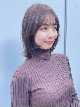 ノラ ヘアーサロン(NORA HAIR SALON) ナチュラル小顔前髪あり後れ毛サイドバング結べるボブくびれヘア