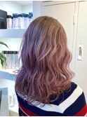 小顔オリーブカラーボブルフハイライトカラークールショート