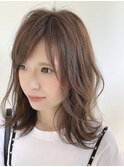 ☆透明感ラベージュ　エギョモリバング　ミディアムスタイル☆