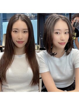 アフロート ギンザ(AFLOAT GINZA) AFLOAT GINZA【仲道 弘泰】大人ボブディ【before→after】