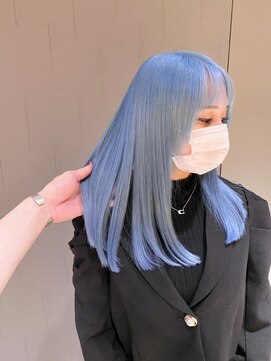 ペレ 渋谷(PELE) YU2_ロイヤルブルー ブリーチ2回~