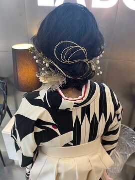 ラボー ノースプラザ店(LA'BO) 【結婚式・成人式・卒業式】ふわふわ水引きヘアセット