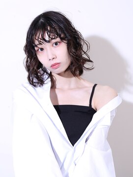 ヨファ ヘアー(YOFA hair) イメチェン黒髪ウェーブパーマ1106
