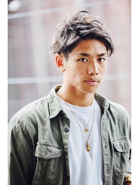 クレスト 草津店(CREST) マッシュツーブロックメンズパーママッシュウルフメンズカット