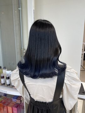 アライブ ハラジュク(ALIVE harajuku) ネイビーブルーグラデーションカラーryota