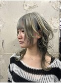 ウルフカット/ネイビー色落ち