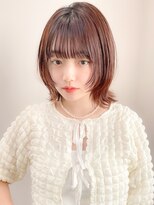 レア 表参道(L'ea)&nbsp;〇大人ガーリーダークアッシュ似合わせカットミディアムレイヤー