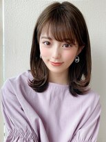 大人かわいい 2wayバング  グレージュ くびれヘア 髪質改善