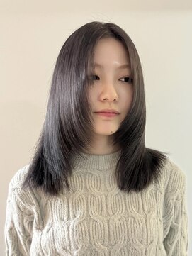 ラフ 新宿(Laff) 新宿/顔周りレイヤー/グレージュカラー/フェイスレイヤー/艶髪