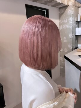 ペレ 栄店(PELE) デザインカラー/レイヤーカット/ウェットヘア/オリーブベージュ